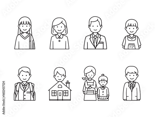 school volunteering ultra minimalist set