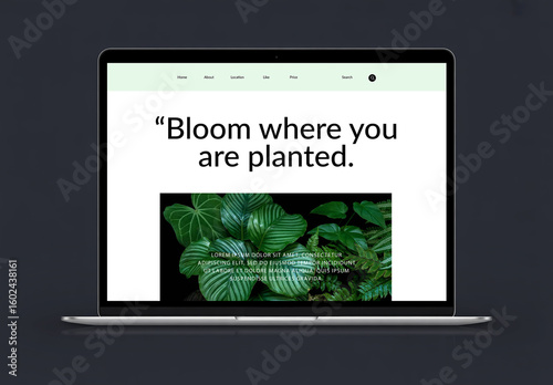 Simple Front View Computer Screen Mockup