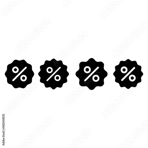 Discount icon, Percentage, finance percent offer tag, Shopping Sale label, , promotion commission icons button, vector, sign, symbol, logo, Discount, percentage icon symbol on white background