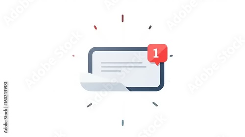 Notification alert on a smartphone screen with a message, surrounded by colorful visual effects