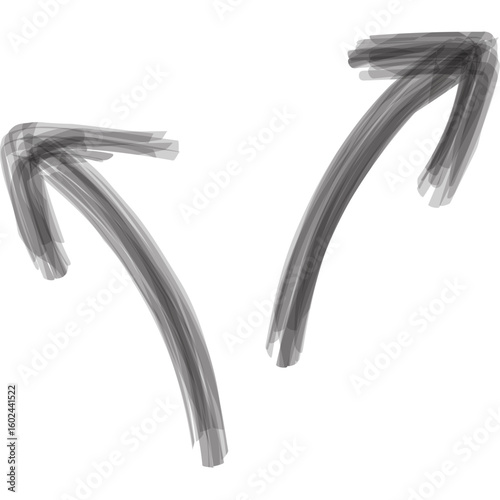 sidetrack opposite arrows handdrawn paint stroke