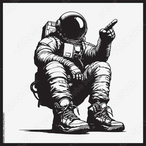 vector illustration of a astronaut