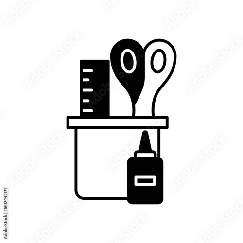 Crafting Supplies Kit Fill Icon: Art & Hobby Essentials Bundle