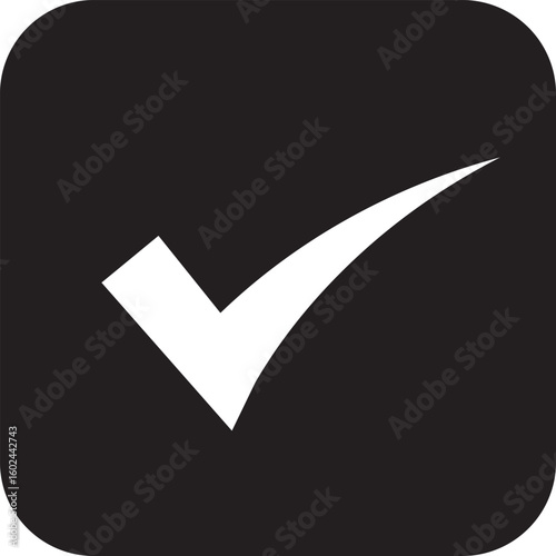 approved icons. rounded right sign concept. Correct vote choice symbol. accept checkmark icons.  right icon or symbol
