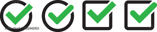 Free Download Check mark icons button set. yes or no checkmark sign. Check box icon with right and wrong buttons. black tick box and black cross symbol
 - GFXLoad