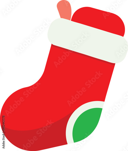 Festive christmas stockings with holiday patterns isolated on white background