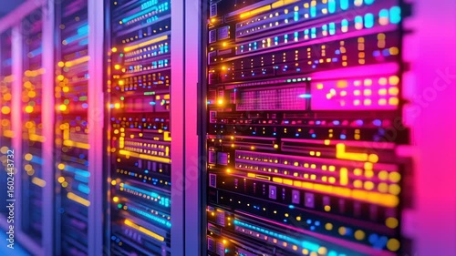 Futuristic hyperscale data center with advanced architecture, featuring liquid cooling systems and energy-efficient designs, high-tech sustainable infrastructure