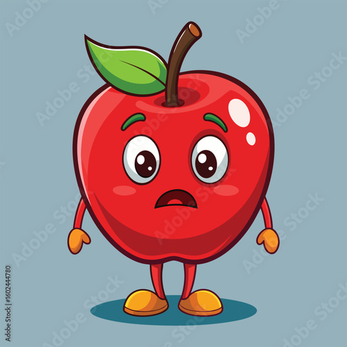 Isolated Apple Cartoon Face