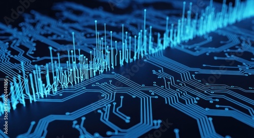 Circuit board with digital signal visualization