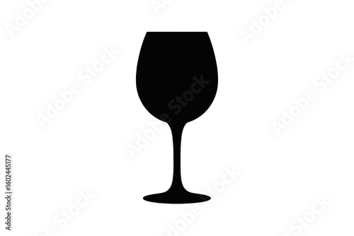 Elegant Wine Glass Silhouette beverage drinkware