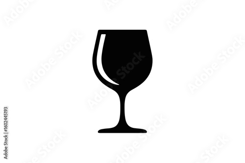 Elegant Wine Glass Silhouette drinkware beverage
