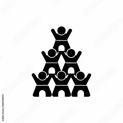 creative details Outline People Overcrowding Icon vector illustration
