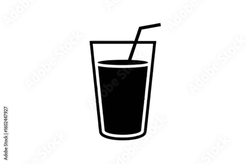 Tall Glass With Straw drink beverage