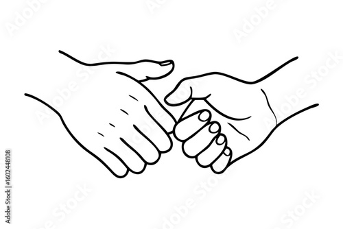 hand shake vector illustration