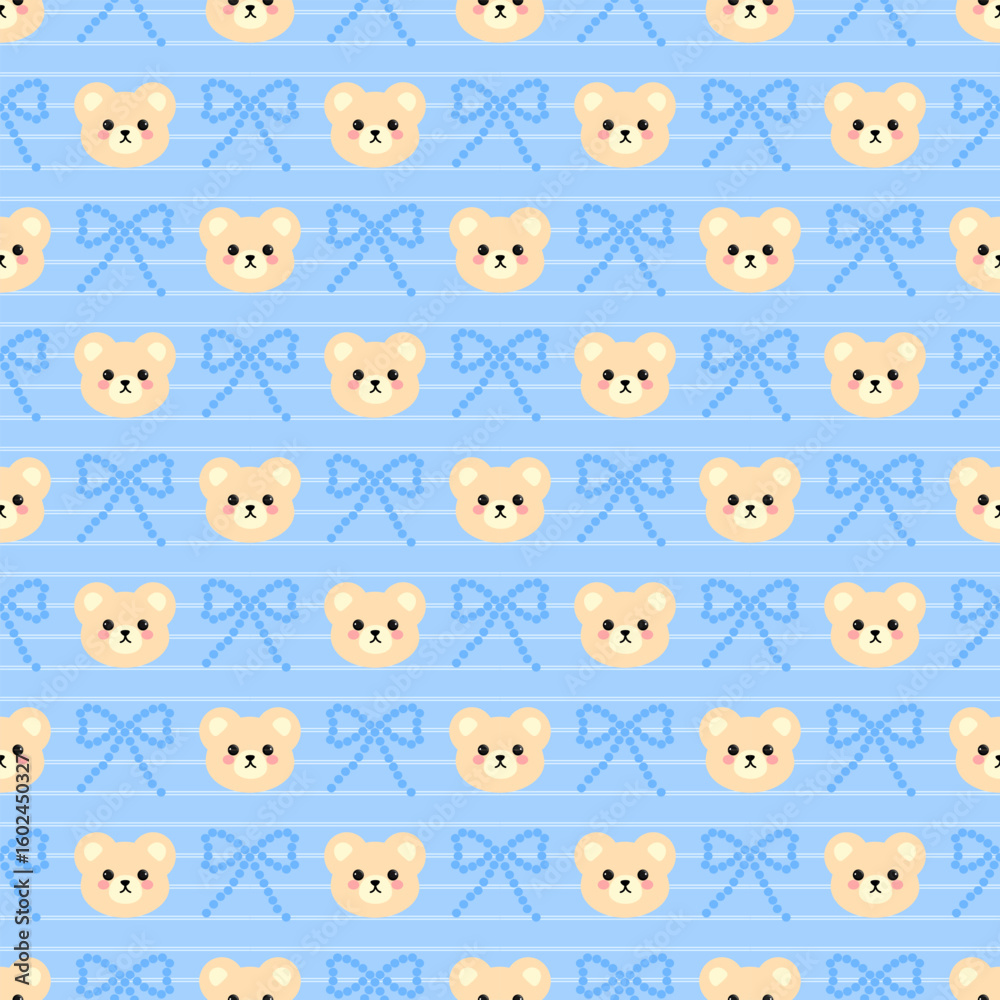 seamless pattern with bear , fabric pattern, gift wrapping paper, notebook cover, phone case , background seamless pattern with bear , fabric pattern, gift wrapping paper, notebook cover, phone case , background
