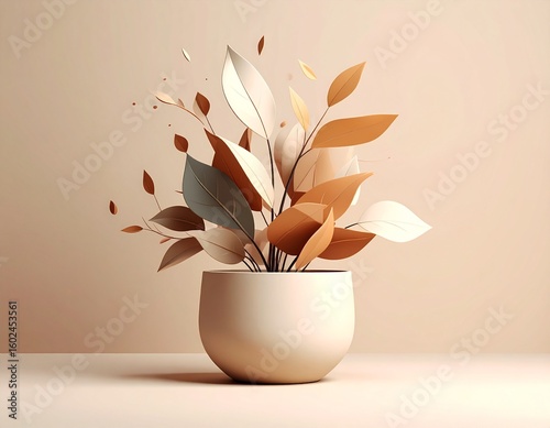 Elegant Neutral Tones Foliage