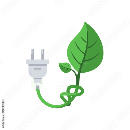 Growth of a green plant within an eco-friendly lightbulb symbolizes energy-saving technology and environmental power
