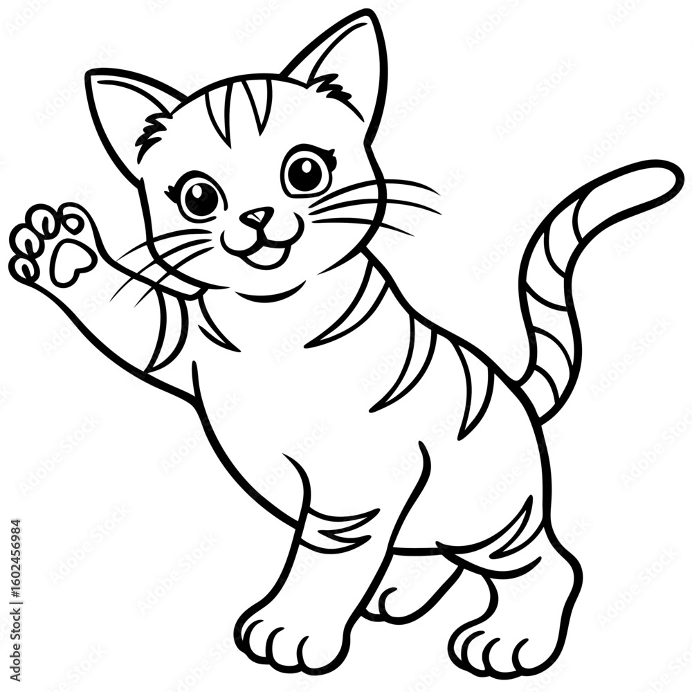 Obraz premium cat, cartoon, animal, kitten,