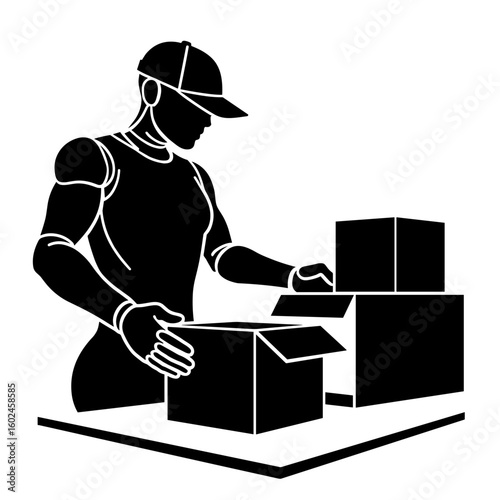 Robot assembling shipping box – Smart assembly for packaging preparation