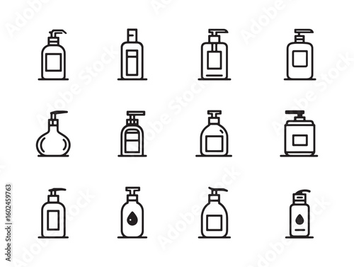 Soap dispenser clean bathroom vector illustration