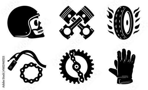 Abstract Figure in Motion Dynamic Black Silhouette Vector Design