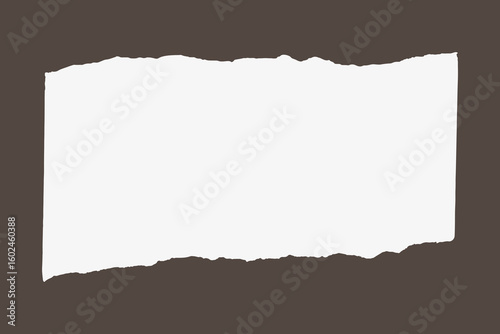 Ripped white paper collage element vector