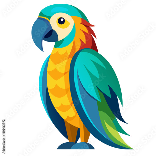blue and yellow macaw parrot
