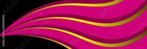 Vector magenta line background curve element with black space for text and message design, stunning royal design