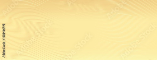 A wavy, textured background in light yellow. The background features subtle yellow lines creating a flowing pattern. Modern wavy line pattern background. Gold background vector.