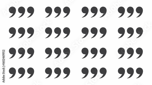 Dark grey quotation marks arranged in a grid pattern