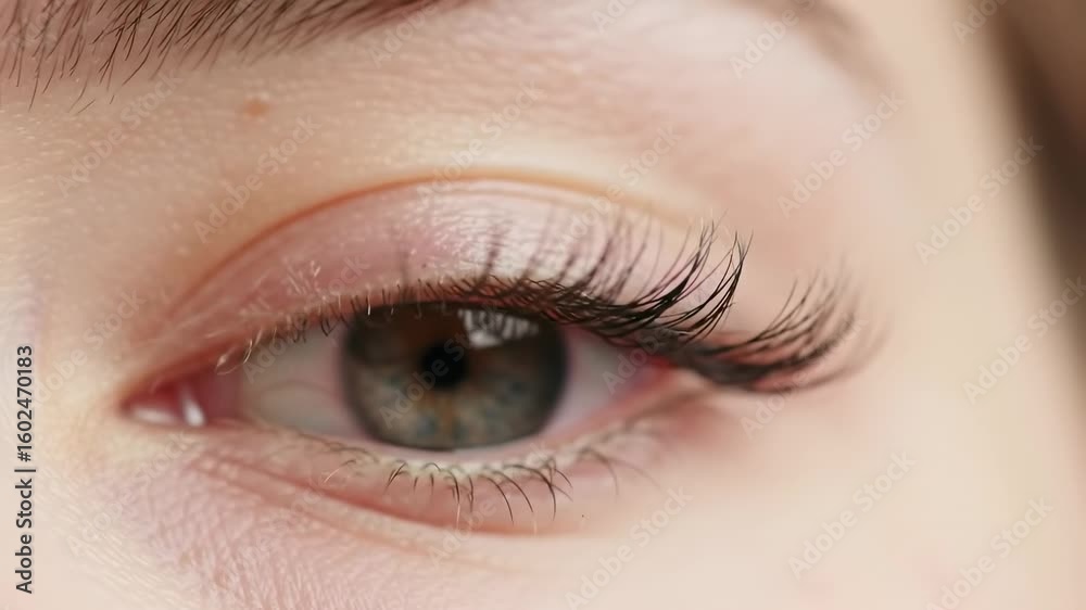 Close-up eye with makeup