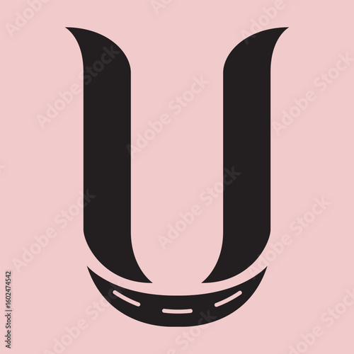 Capital U from a homemade font