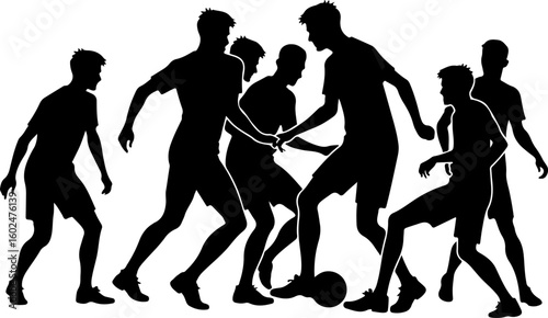 tennis, silhouette, sport, players, female, vector art, illustration, 