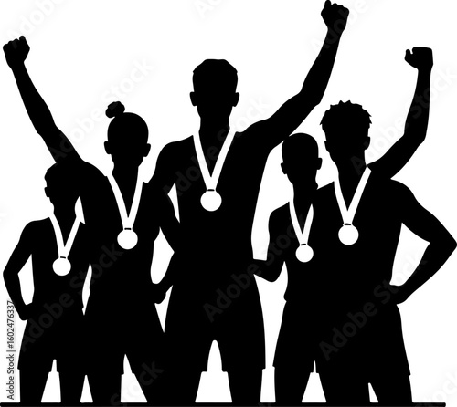 tennis, silhouette, sport, players, female, vector art, illustration, 