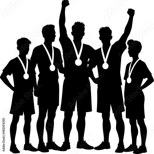tennis, silhouette, sport, players, female, vector art, illustration, 