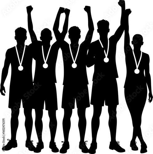 tennis, silhouette, sport, players, female, vector art, illustration, 