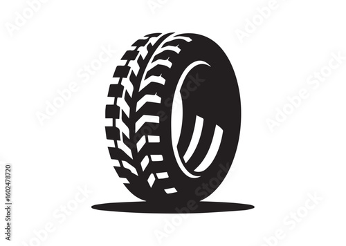 Tire silhouette vector illustration
