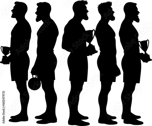 tennis, silhouette, sport, players, female athletes, tennis match, racquet, action, movement, athletic, competitive, black and white, vector art, illustration, 
