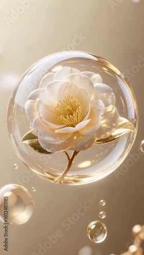 Camellia effective molecules are wrapped in transparent bubbles