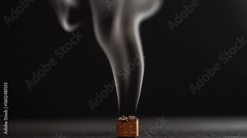 Abstract Smoke Rising from Incense Burner
