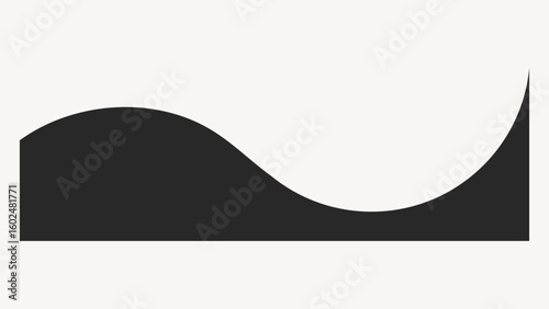 Black geometric shape collage element vector