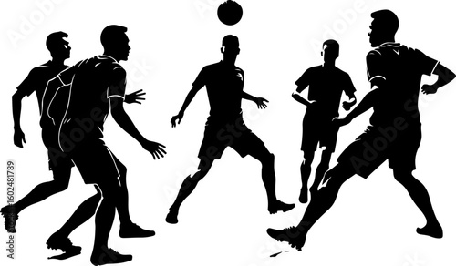 tennis, silhouette, sport, players, female athletes, tennis match, racquet, action, movement, athletic, competitive, black and white, vector art, illustration, 