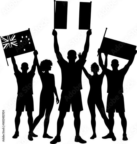 tennis, silhouette, sport, players vector bundle