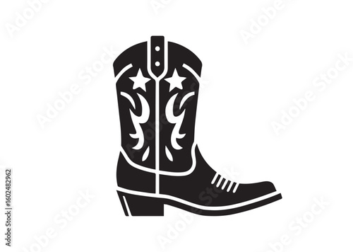 Cowboy Boot silhouette vector illustration