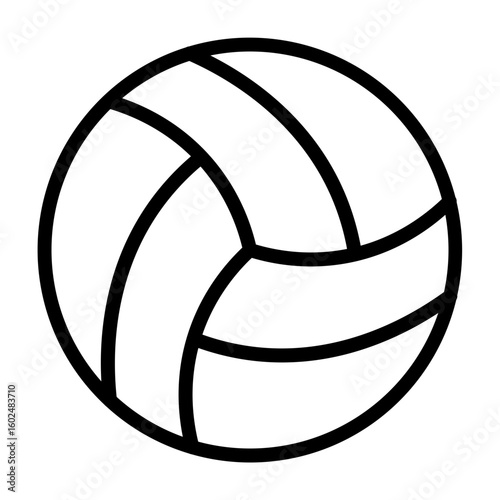 Volleyball Vector Line Icon Design