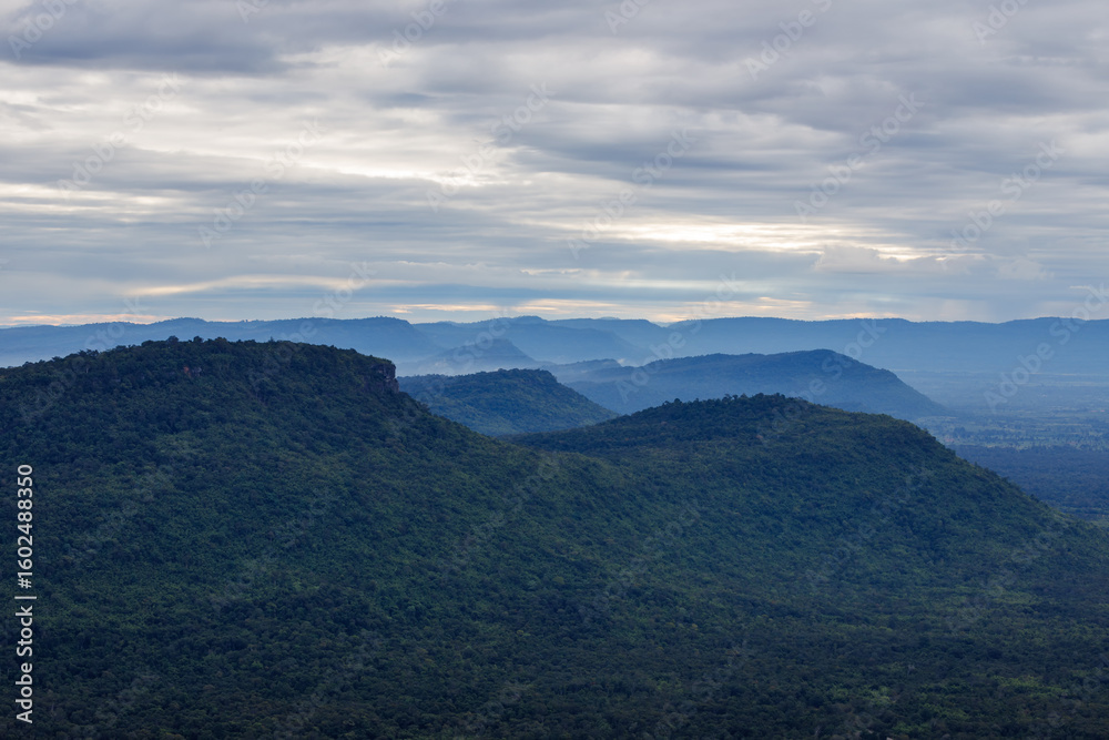 Fototapeta premium Beautiful landscape in the morning ,Pha Mor E Daeng ,Kantharalak,Sisaket,Thailand