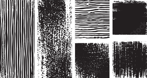 Rough black and white texture vector. Distressed overlay texture. Abstract vector set noise vanishing. Subtle grunge Monochrome texture composed of irregular graphic elements. transparent background