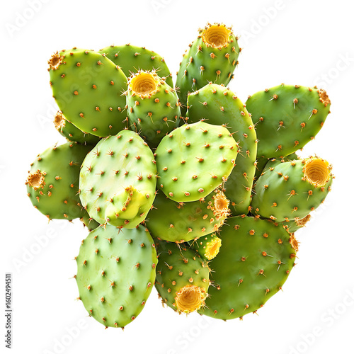  prickly pear or opuntia top view png