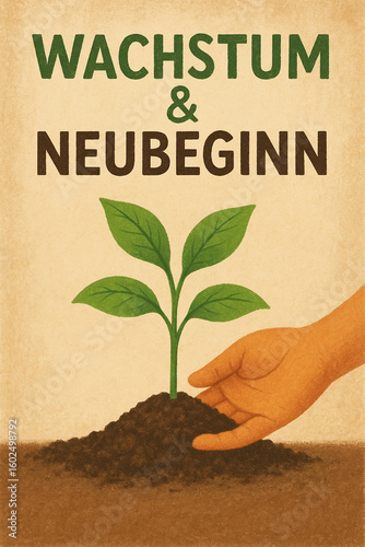 Symbolische Illustration: Keimling steht für Wachstum und Neubeginn
