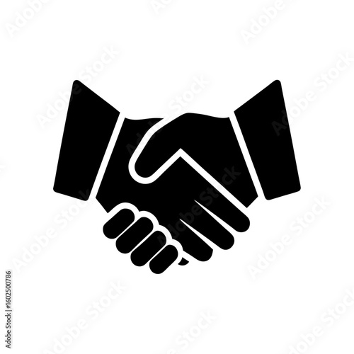 handshake agreement icon vector  